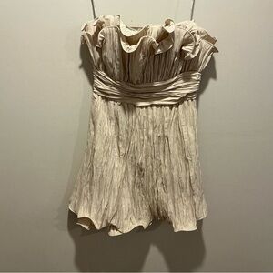 Calvin Klein Light beige Faux silk dress size 6